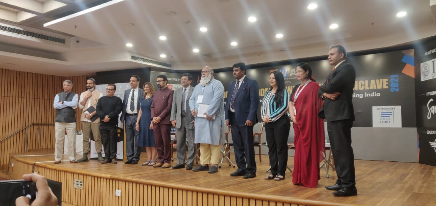 Education leaders on stage at a conclave